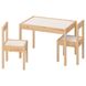 IKEA LATT Дитячий столик і 2 стільці, білий/сосна 50178411 фото 1