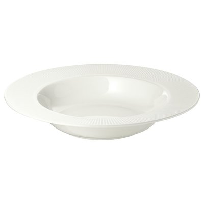 IKEA OFANTLIGT Глибока тарілка, біла, 24 см 60319019 фото