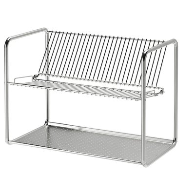 IKEA ORDNING Сушарка для посуду, нержавіюча сталь, 50x27x36 см 10018194 фото
