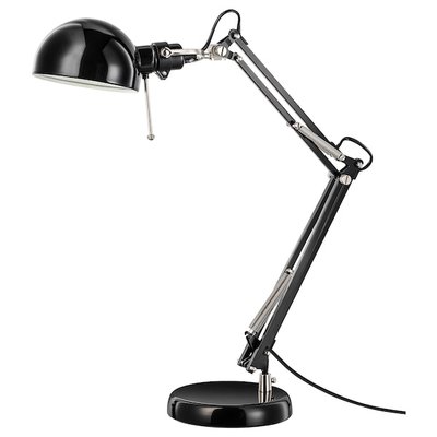 IKEA FORSA Лампа настільна, чорний 00146776 фото