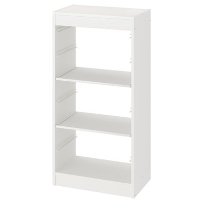 IKEA TROFAST Полиця з полицями, біла, 46x30x94 см 49487679 фото