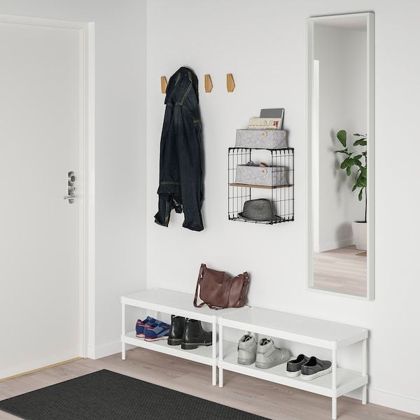 IKEA GULLHULT Полиця настінна, чорний/сосна патина, 30x40 см 80417735 фото