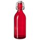 IKEA VINTERFINT Пляшка з ковпачком, червоне скло, 0.5 л 60552338 фото 1