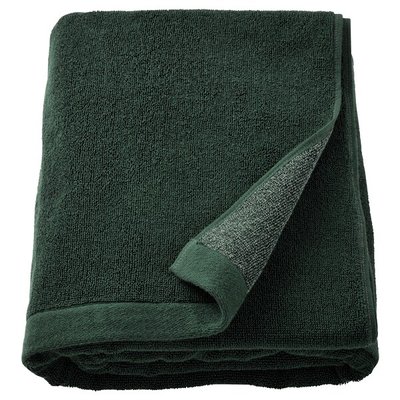 IKEA HIMLEAN Рушник для купання, темно-зелений/меланж, 100x150 см 00510488 фото