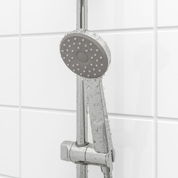 IKEA VALLAMOSSE Штанга з душовою лійкою, хром 10349660 фото