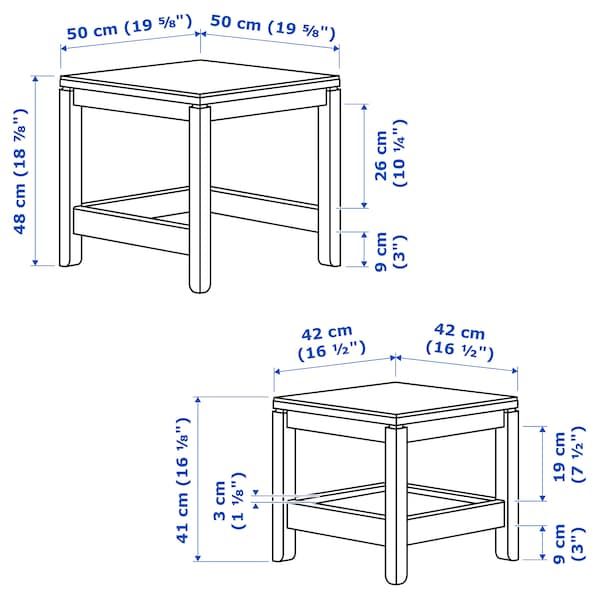 IKEA HAVSTA Столики, 2 шт., сірий 50414210 фото