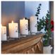 IKEA VINTERFINT Беззапахова блокова свічка, біла, 14 см 40555012 фото 2
