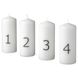 IKEA VINTERFINT Беззапахова блокова свічка, біла, 14 см 40555012 фото 1