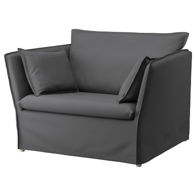 IKEA BACKSALEN Чохол для півторамісного крісла, Hallarp сірий 40497263 фото