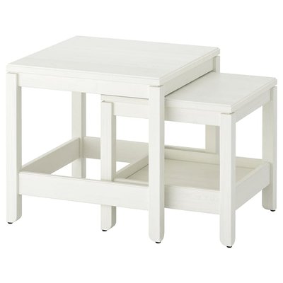 IKEA HAVSTA Столики, 2 шт., білий 60404201 фото