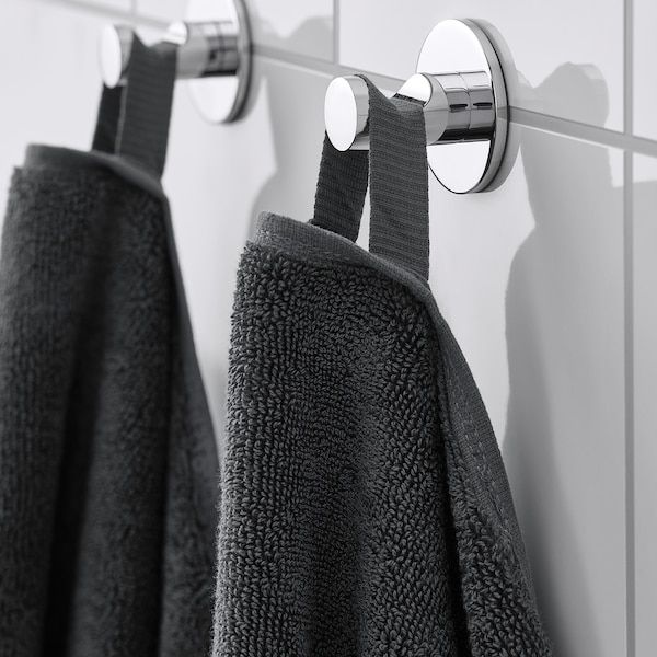 IKEA FREDRIKSJON Рушник для купання, темно-сірий, 70x140 см 50496705 фото