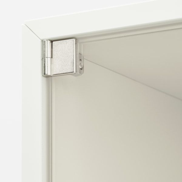 IKEA EKET Шафка настінна/із скляними дверцятами, біла, 35x25x35 см 29336356 фото