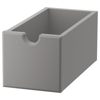 IKEA TORNVIKEN Коробка, сіра, 16х34х15 см 00358966 фото