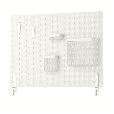 IKEA SKADIS Перфорована панель комбінована, біла, 76x56 см 89515977 фото