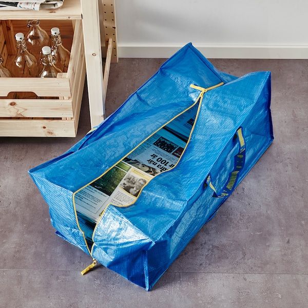 IKEA FRAKTA Сумка до візка, блакитна, 73х35х30 см, 76 л 90149148 фото