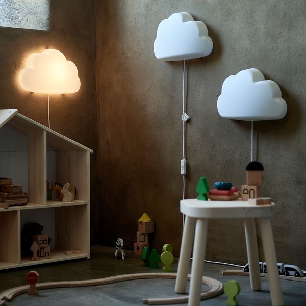 IKEA UPPLYST Світлодіодний настінний світильник, біла хмара 30424516 фото