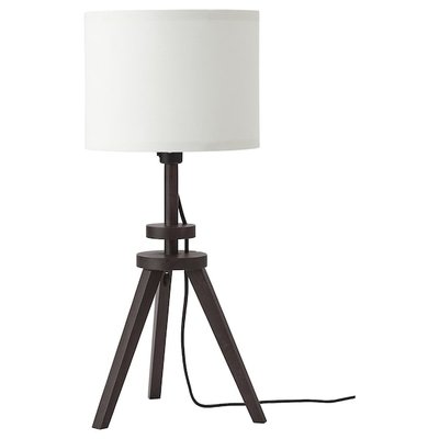 IKEA LAUTERS Столова лампа, коричневий ясен/білий 00404906 фото