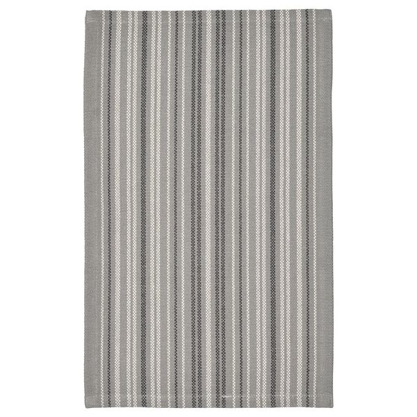 IKEA TRANSPORTLED Килим, тканий на плоско, сірий/в смуги, 50x80 см 90537431 фото