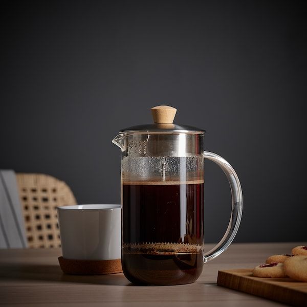 IKEA 365+ Заварювальний чайник для кави/чаю, прозоре скло/нержавіюча сталь, 1 л 20532724 фото