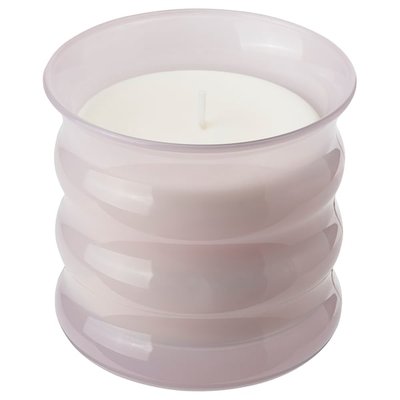 IKEA LUGNARE Свічка ароматична у склі, жасмин/рожева, 50 годин 60502150 фото