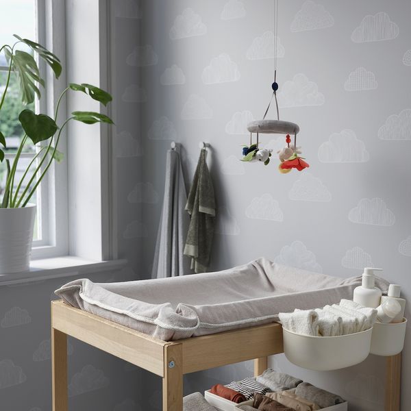 IKEA SKOTSAM Чохол на підкладку для пеленання, сірий, 83x55 см 90489227 фото