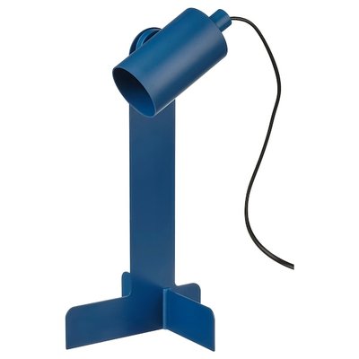 IKEA FLOTTILJ Лампа на стіл, синя 90549759 фото