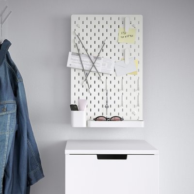 IKEA SKADIS Перфорована плита комбінована, біла, 36x56 см 39216589 фото