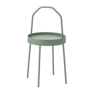 IKEA BURVIK Столик, світло-сіро-зелений, 38 см 80513001 фото