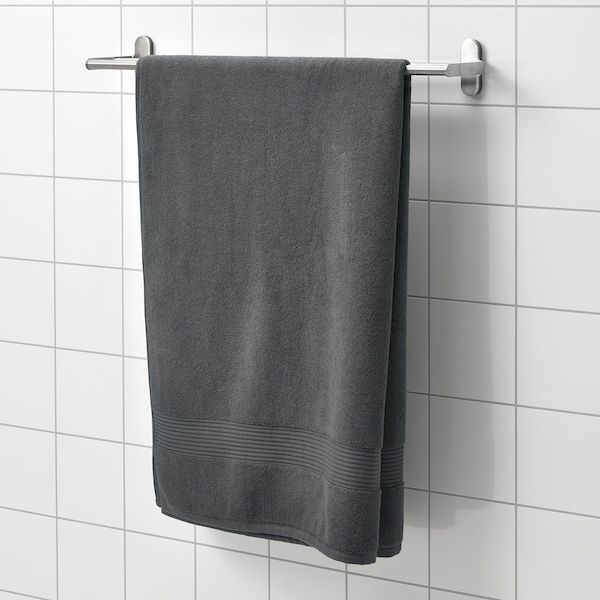 IKEA FREDRIKSJON Полотенце для ванны, темно-серый, 100x150 см 90496708 фото