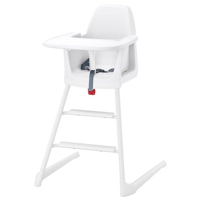 IKEA LANGUR Дитячий високий стілець із підносом, білий 49252553 фото