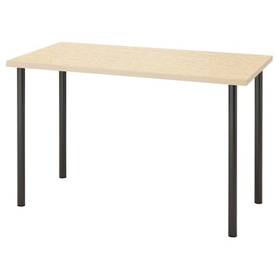 IKEA MITTCIRKEL / ADILS Письмовий стіл, живий ефект чорної сосни, 120x60 см 59508539 фото