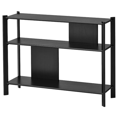 IKEA JATTESTA Столик, чорний, 95x30 см 90521915 фото