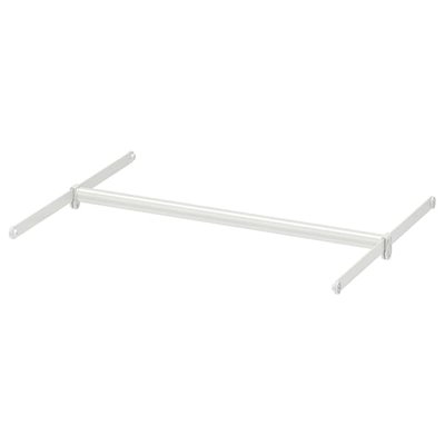 IKEA HJALPA Труба для одягу+2 штанги для підвішування, регульовані/білий, 60-100x55 см 39428280 фото