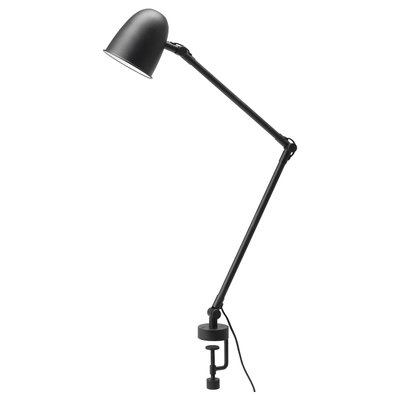IKEA SKURUP Настільна/настінна лампа, чорна 20471141 фото