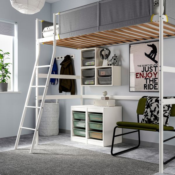 IKEA TROFAST Шафка настінна, білий/темно-сірий, 34x21x30 см 49480343 фото