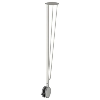 IKEA KRILLE Ножка с колесиком, белая, 70 см 30250257 фото