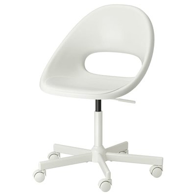 IKEA LOBERGET / MALSKAR Обертове крісло, біле 19445469 фото