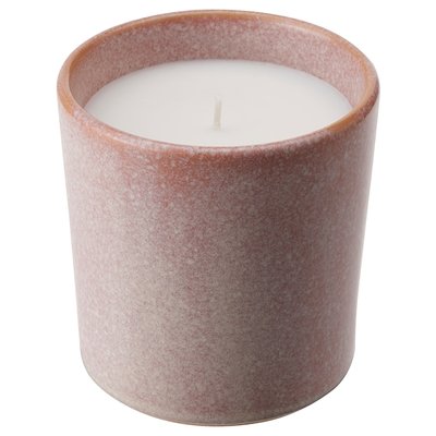 IKEA LUGNARE Свічка з ароматом/керамічний контейнер, жасмин/рожевий, 50 годин 20502190 фото