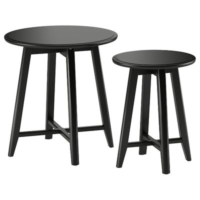 IKEA KRAGSTA Столики, 2 шт., чорний 00299825 фото