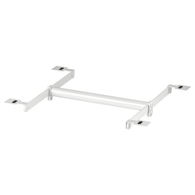 IKEA HJALPA Трубка для одягу + 2 шини + 2 опори для кріплення, регульовані/білий, 30-47x40 см 29533644 фото