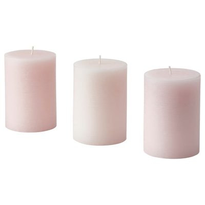 IKEA LUGNARE Блокова ароматична свічка, жасмін/рожевий, 30 годин 10502138 фото