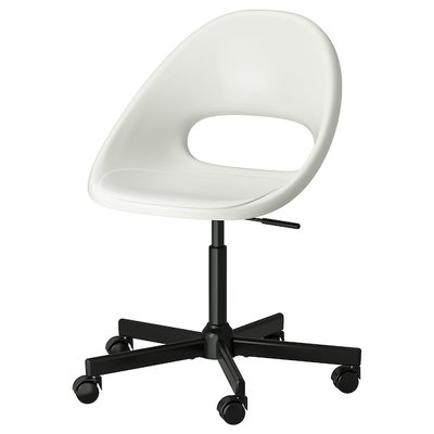 IKEA LOBERGET / MALSKAR Офисное кресло, белый/черный 29488571 фото
