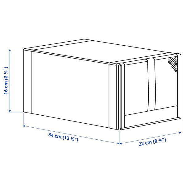 IKEA SKUBB Коробка для взуття, темно-сіра, 22x34x16 см 80400004 фото