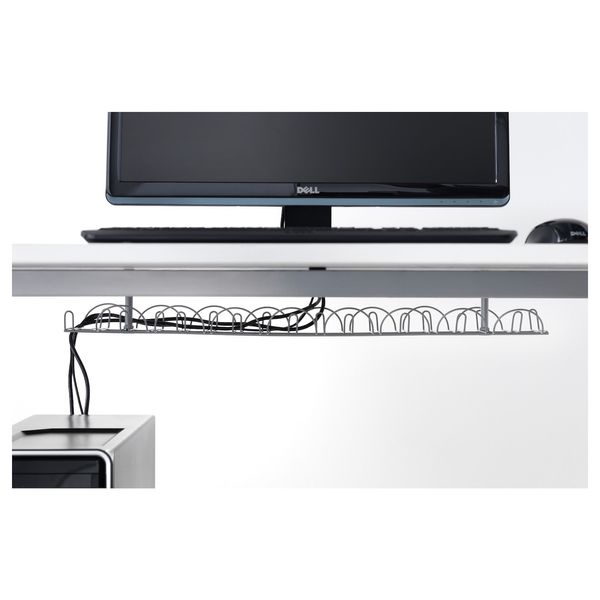 IKEA SIGNUM Горизонтальний кабель-канал сріблястого кольору, 70 см 30200253 фото