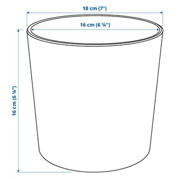 IKEA BOYSENBAR Горщик-контейнер, внутрішній/зовнішній світло-сірий, 15 см 40459256 фото