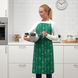 IKEA TORVFLY Фартух кухонний, зелений у візерунки, 68x90 см 90493069 фото 2