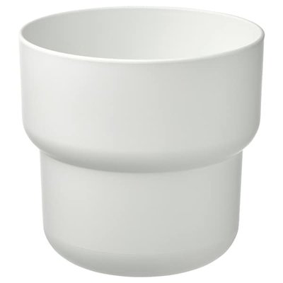 IKEA FORENLIG Чохол для горщика, для внутрішнього/зовнішнього використання, білий, 19 см 40535948 фото