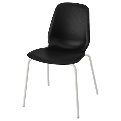 IKEA LIDAS Стілець, чорний/Сефаст білий 59505569 фото