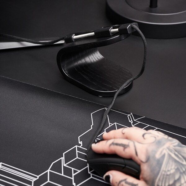 IKEA LANESPELARE Холдер для миші банджі, чорний 10507838 фото
