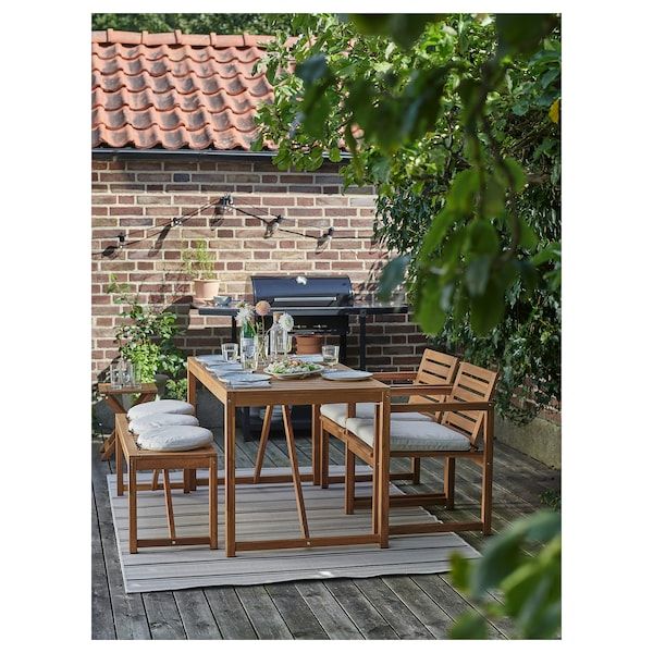 IKEA FROSON/DUVHOLMEN Подушка на стілець, садова, бежева, 50x50 см 89291326 фото